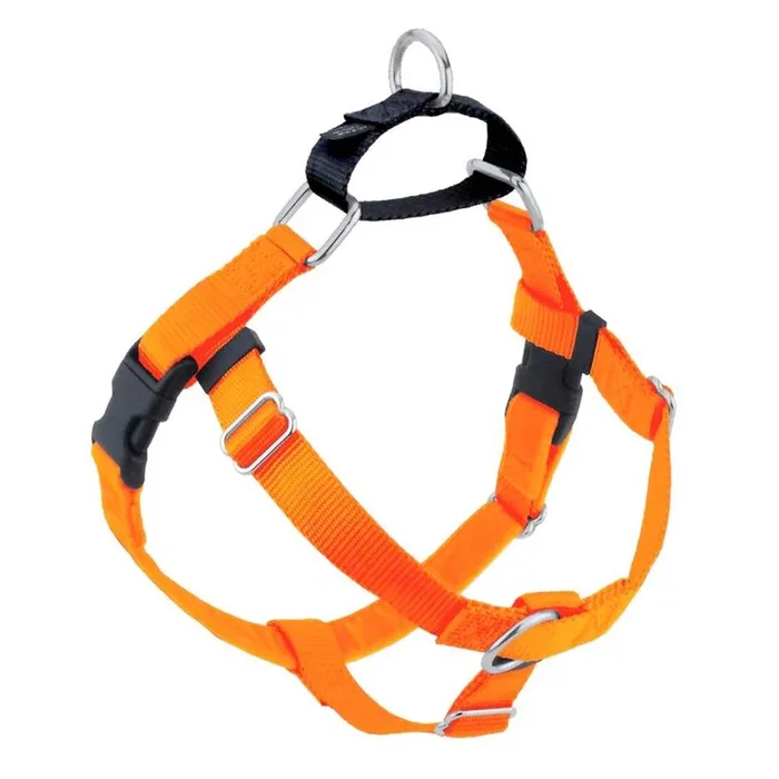 2 Hounds Design Freedom No-Pull Dog Harness – Small 5/8″ x 20-24″ – Neon Orange