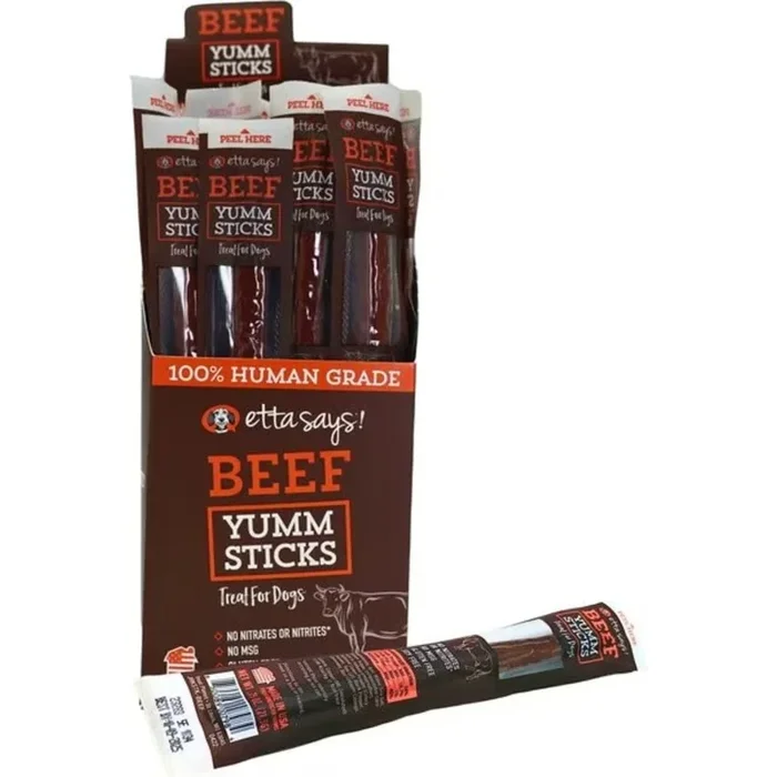 24 ct Etta dice Yum Sticks carne de res