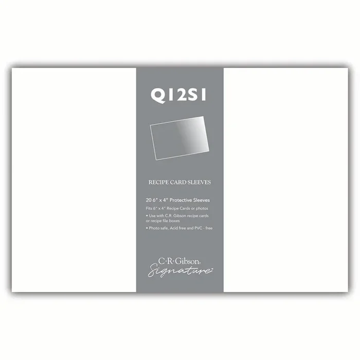 4×6 Single Recipe Card Protector Sheets Q12S1