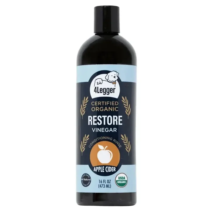 4-Legger Restore Organic Apple Cider Vinegar Conditioning Rinse For Dogs 16 oz