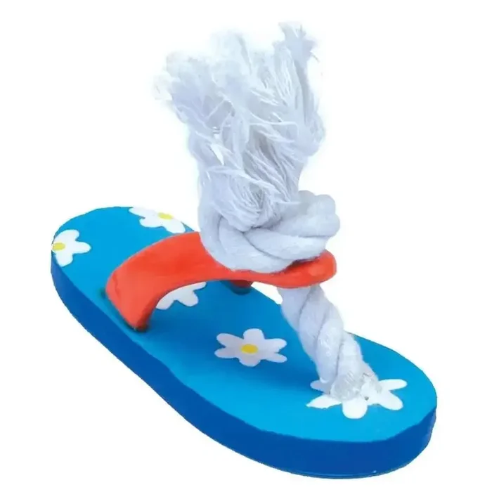 5″ Flower Flip Flop Li’l Pals® Latex & Rope Toy