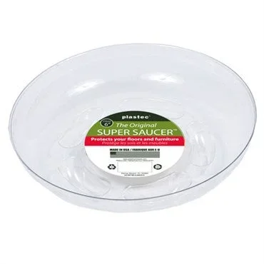 6″ Clear Plastic Plant Pot Saucer