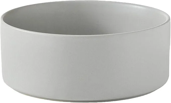 8” Ceramic Dog Bowl – 70Oz Classic Dogs Food & Water Bowl for Medium and Large Breeds, Heavy-Duty Non-Slip Dog Dish, Food Grade Stoneware Pet Bowl, Dishwasher & Microwave Safe, Grey