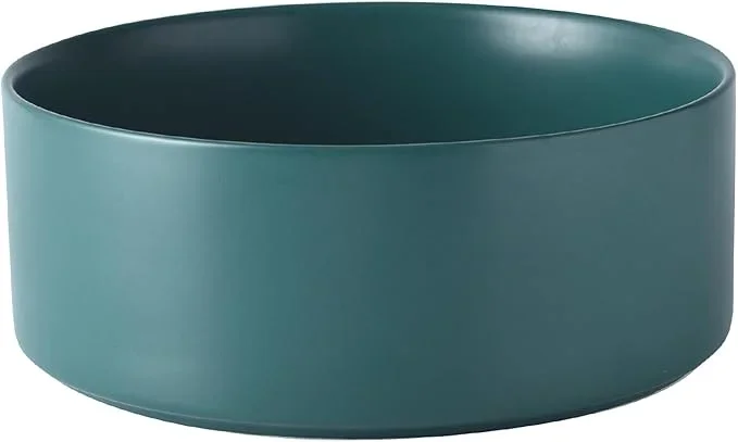 8” Ceramic Dog Bowl – 70Oz Classic Dogs Food & Water Bowl for Medium and Large Breeds, Heavy-Duty Non-Slip Dog Dish, Food Grade Stoneware Pet Bowl, Dishwasher & Microwave Safe, Green