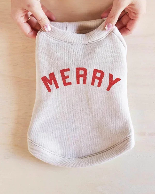 “Merry” Pet Sweatshirt (Made in the USA) (FINAL SALE)