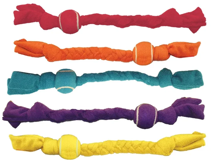 “Throw in The Towel” with Tennis Ball Dog Toy, 19″L