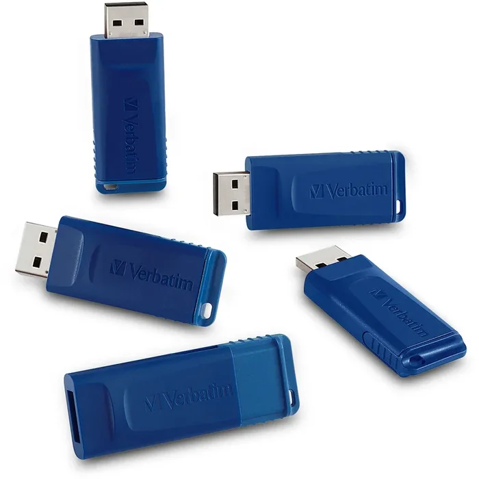 8GB USB Flash Drive – 5pk – Blue – VER99121