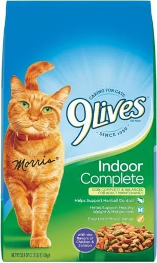 9Lives Indoor Complete Chicken and Salmon Dry Cat Food – 3.15 Lbs – Case of 4