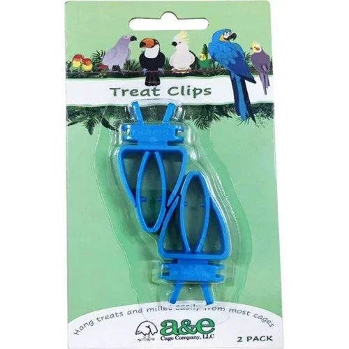 A&E Cage Company, A&E Natural Cuttlebone/Treat Clip, 2 Pack / 3 X 5