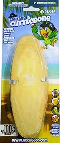 A&E Cage Company Mineral Bird Cuttlebone Treats – 6 In
