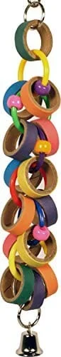 A&E Cage Happy Beaks Bagels And Bell Bird Toy – 10 X 1.5 X 1 In