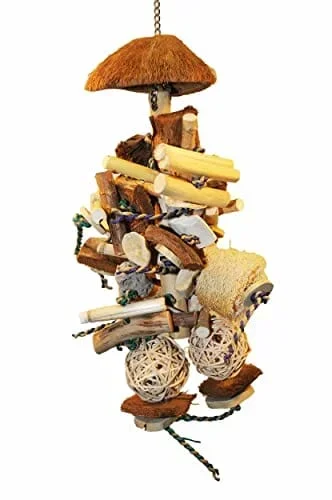 A&E Cage Happy Beaks Java Bush Bird Toy – 9 X 16.5 In