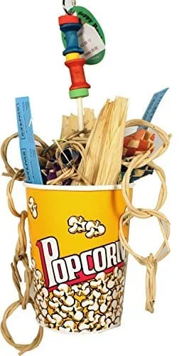 A&E Cage Happy Beaks Movie Time Bird Toy – 4 X 4 X 12 In