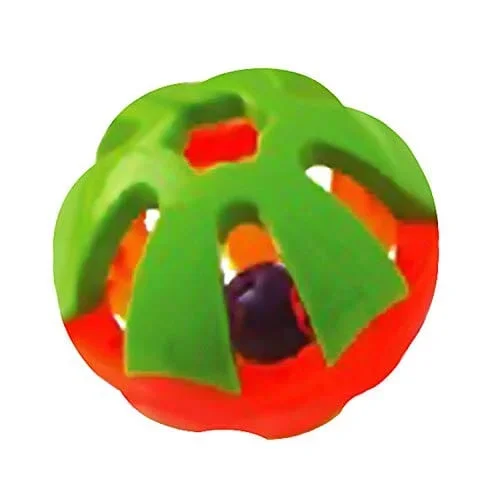 A&E Cage Happy Beaks Round Rattle Foot Bird Toy – Extra Large
