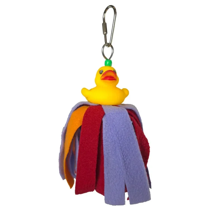 A&E Cages Happy Beaks Fuzzy Duck Comforty Bird Toy