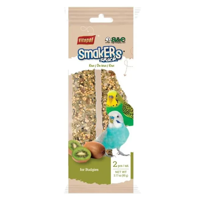 A&E Smakers Snack Kiwi Budgies Treat Sticks 2 Pack