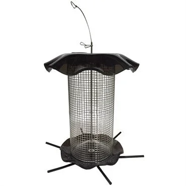 Acrylic Seed Feeder, Smokey, 3qt Capacity – 12in Diam x 11in H