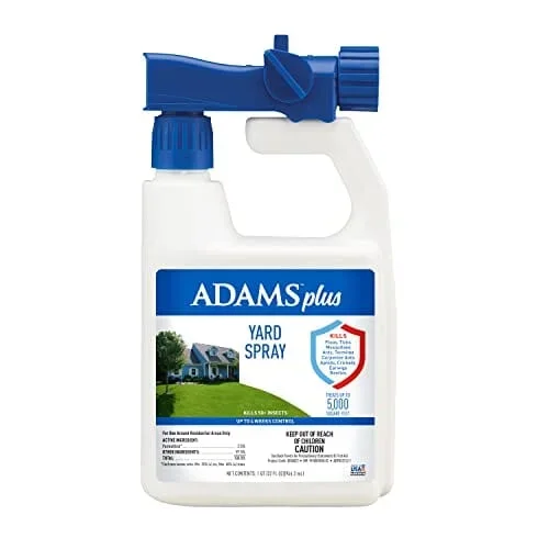 Adams Plus Dog Flea and Tick Yard Spray for Outdoor Use – 32 Oz