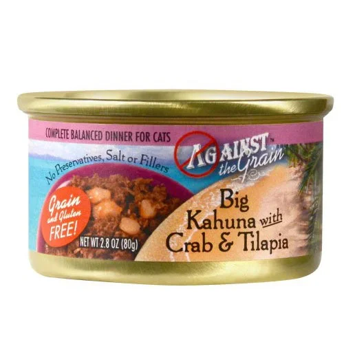 Against the Grain, Against the Grain Big Kahuna With Crab & Tilapia Dinner Wet Cat Food, 24Each/2.8 Oz (Count of 24)