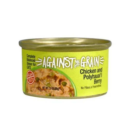 Against the Grain, Against the Grain Chicken & Polyhauai’I Berry Dinner Wet Cat Food, 24Each/2.8 Oz (Count of 24)