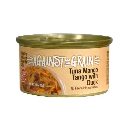 Against the Grain, Against the Grain Tuna Mango Tango With Duck Dinner Wet Cat Food, 24Each/2.8 Oz (Count of 24)