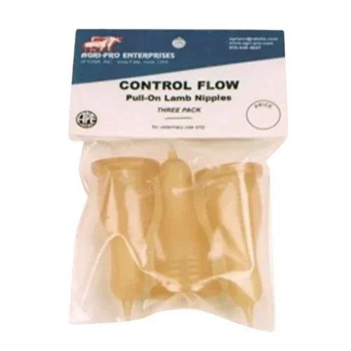 Agripro Enterprises, Control Flow Lamb Nipple, 3 Count