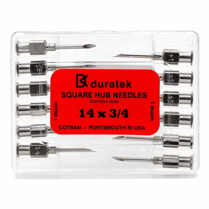 Agujas de acero inoxidable, paquete de 12