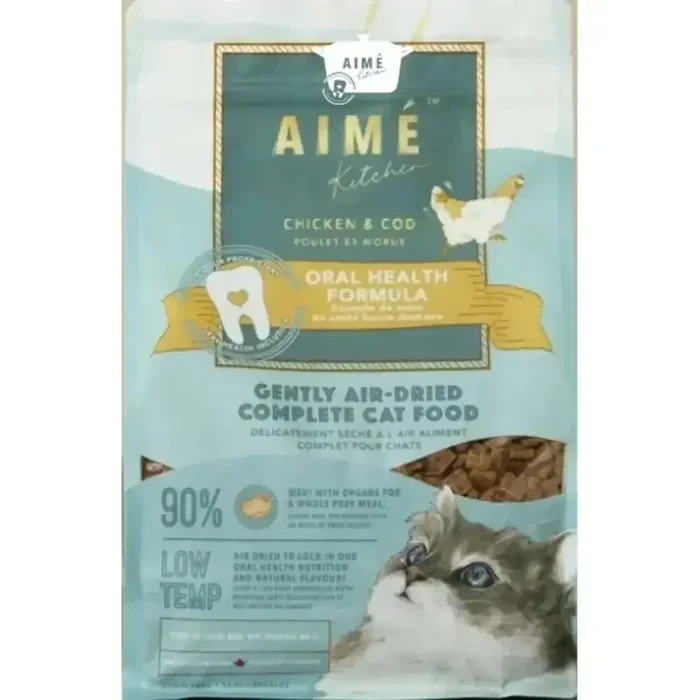 Aimé Kitchen Oral Health Air Dried Chicken & Cod Recipe Cat Food