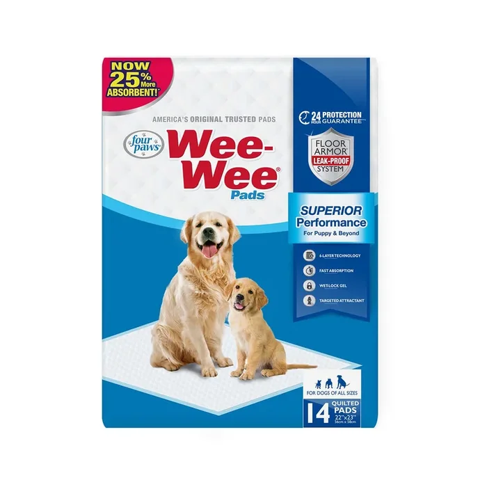 Almohadillas absorbentes para orina de perros de rendimiento superior Wee-Wee