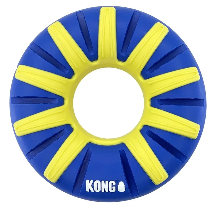 Anillo KONG Goodiez, azul/amarillo, mediano