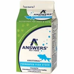 Answers Dog and Cat Frozen Addition Pet Food Fish Stock – 1 Pint