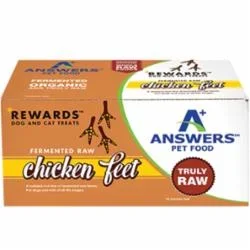 Answers Dog and Cat Frozen Pet Food Fermented Chicken Feet – 10 Count