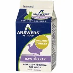 Answers Frozen Dog Food Detailed Turkey -1 lb