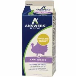 Answers Frozen Dog Food Detailed Turkey – 4 lbs