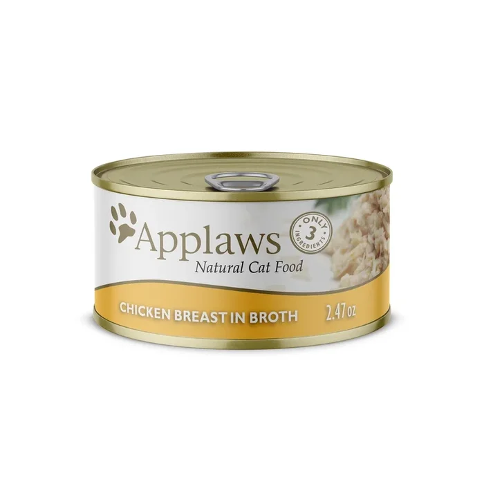 Applaws Chicken Breast in Broth Canned Cat Food – 2.47 Oz – Case of 24