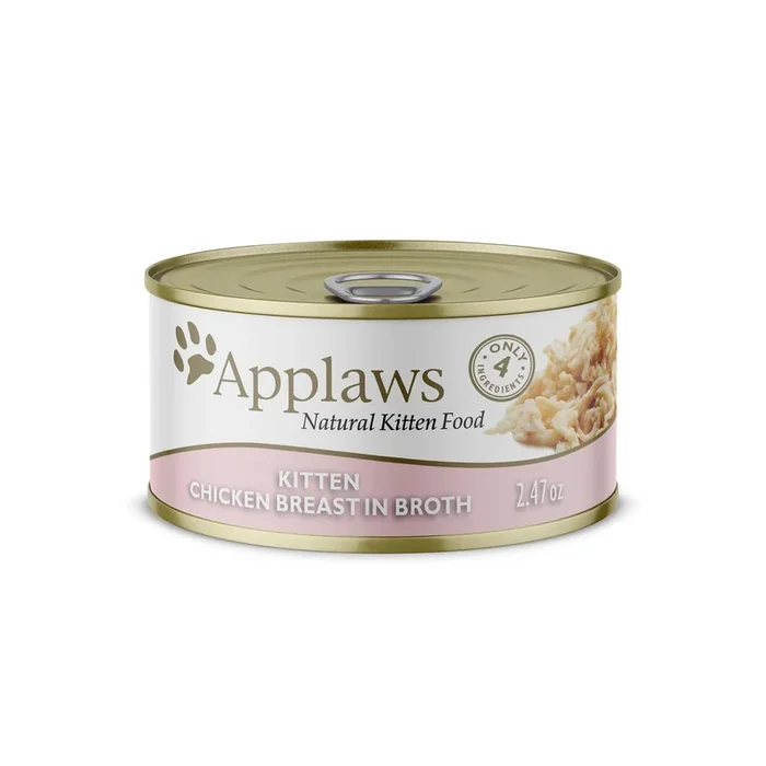 Applaws Chicken Breast in Broth Kitten Formula Canned Cat Food – 2.47 Oz – Case of 24
