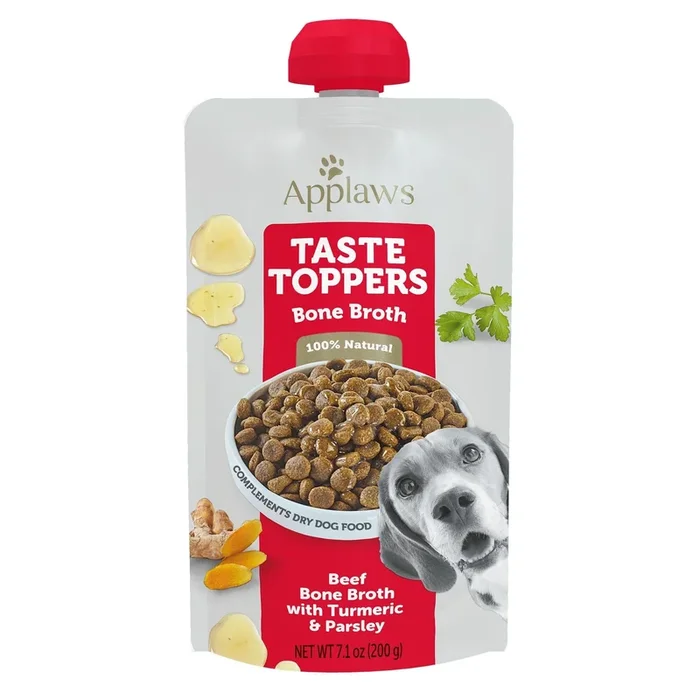 Applaws Taste Toppers Beef Bone Broth Wet Dog Food Toppers – 7.1 Oz – Case of 6