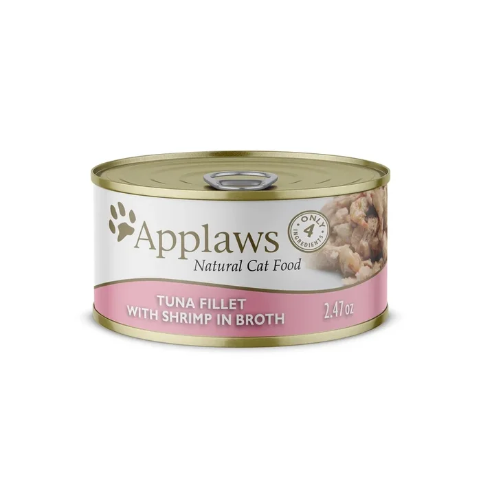 Applaws Tuna Filet and Prawns Canned Cat Food – 2.47 Oz – Case of 24