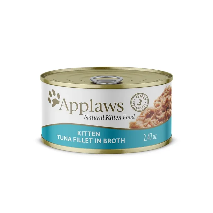 Applaws Tuna Filet in Broth Kitten Formula Canned Cat Food – 2.47 Oz – Case of 24