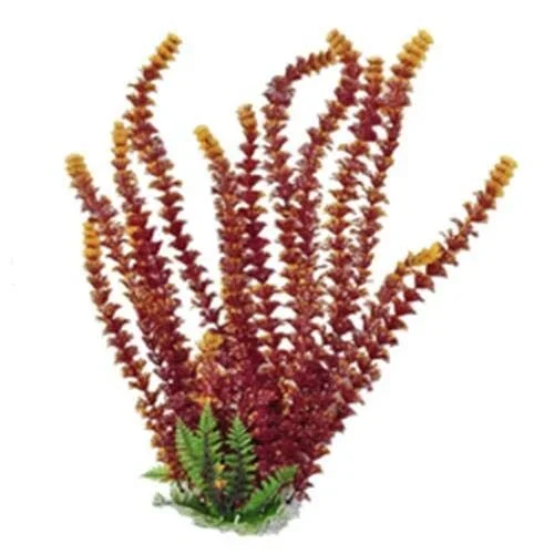 Aquatop Cabomba-Like Weighted Plastic Aquarium Plant – Red/Yellow – 20 In
