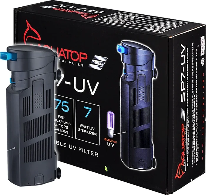 Aquatop Internal SP7UV Submersible UV Filter Jet Black, 1ea