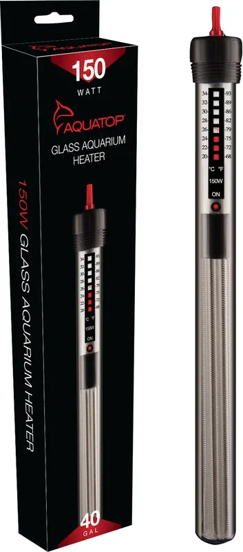 Aquatop Submersible Glass Heater Submersible Fish Tank Heater – 150 Watt