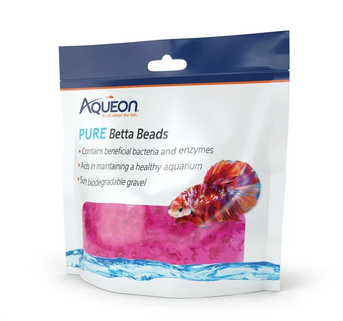 Aqueon Betta Beads – Pink – One Pouch