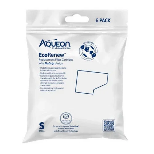 Aqueon, EcoRenew Filter Cartridges, 6 Count / Small