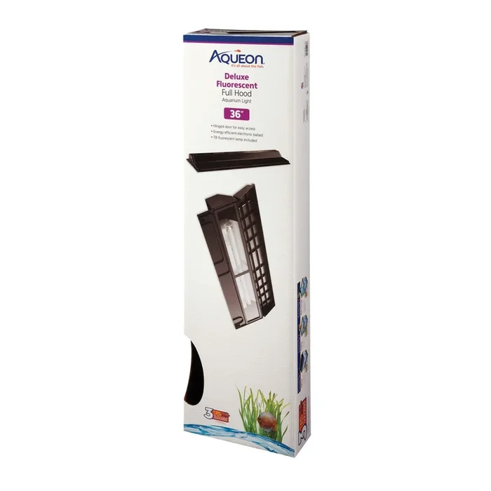 Aqueon T8 Fluorescent Deluxe Full Hoods – Black – 36 in