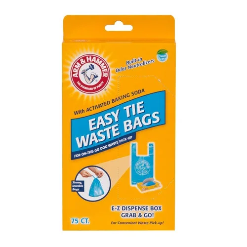 Arm & Hammer, Arm & Hammer Easy-Tie Waste Bags, Blue, 1 Each/75 Count