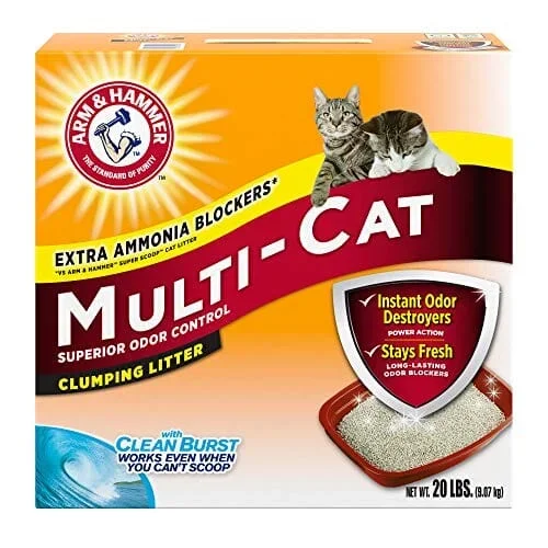 Arm & Hammer Multi-Cat Clumping Cat Litter – Cleanburst – 29 Lbs
