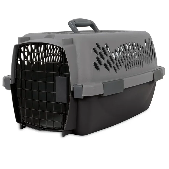 Aspen Porter Traditional Dog Kennel Hard-Sided – Light Gray – 19 in