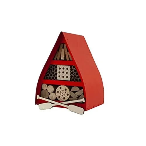 Audubon Lake & Cabin Canoe Insect Shelter with Wall Hanger – Red