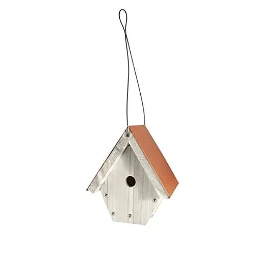 Audubon Nantucket Wren Wild Bird House – White – 6.75 X 7.85 X 10.25